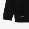 Camisola com capuz em malha polar bordada