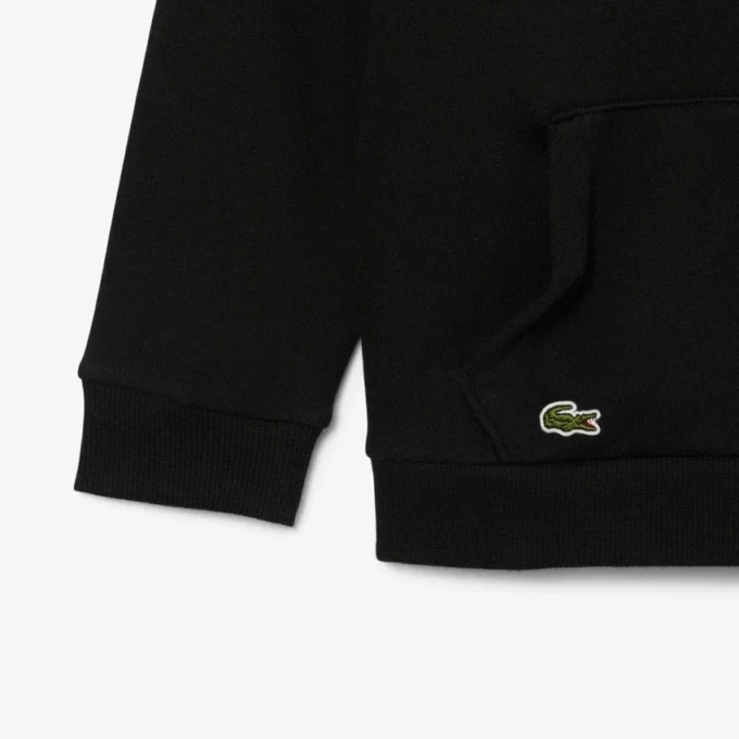 Camisola com capuz em malha polar bordada
