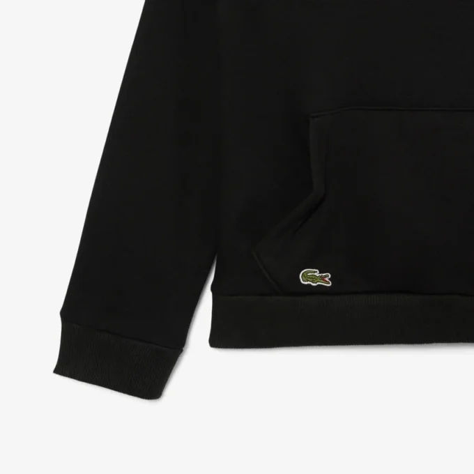 Camisola com capuz em malha polar bordada