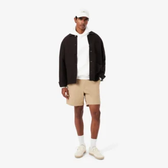 Camisola com capuz em malha polar com estampado múltiplo