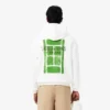 Camisola com capuz em malha polar com estampado múltiplo
