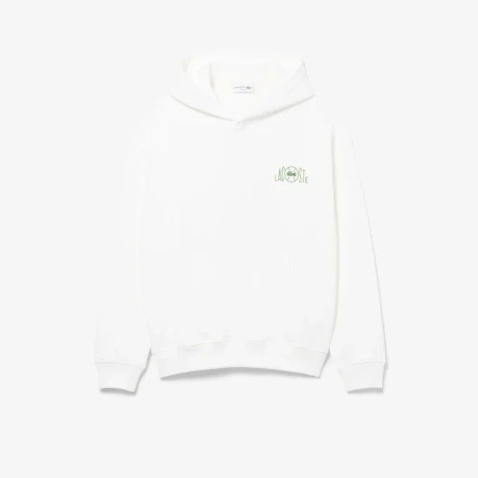 Camisola com capuz em malha polar com estampado múltiplo