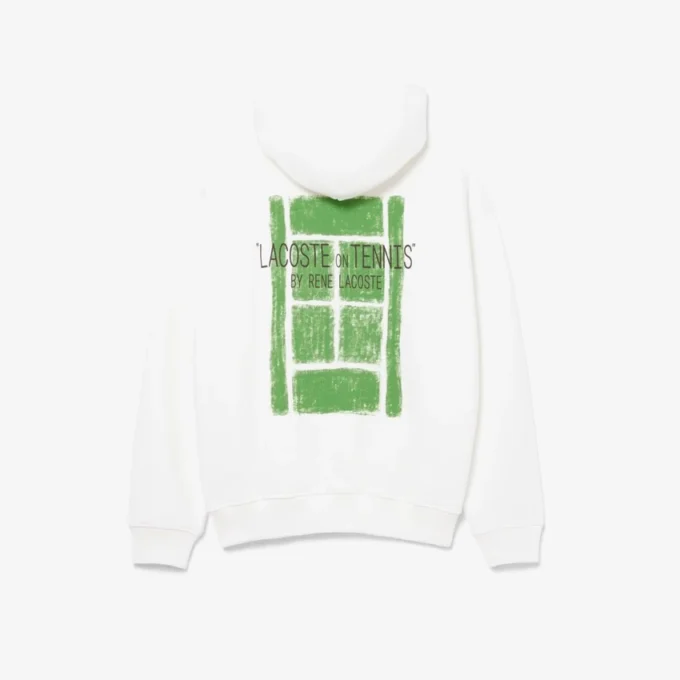Camisola com capuz em malha polar com estampado múltiplo
