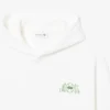Camisola com capuz em malha polar com estampado múltiplo