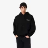 Camisola com capuz em malha polar com estampado múltiplo para homem