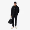 Camisola com capuz em malha polar com estampado múltiplo para homem
