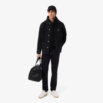 Camisola com capuz em malha polar com estampado múltiplo para homem