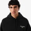 Camisola com capuz em malha polar com estampado múltiplo para homem