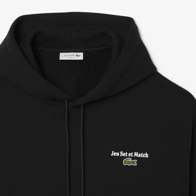 Camisola com capuz em malha polar com estampado múltiplo para homem