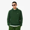Camisola com capuz em malha polar com monograma para homem