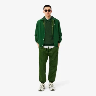 Camisola com capuz em malha polar com monograma para homem