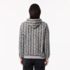 Camisola com capuz em malha polar com monograma para homem