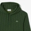 Camisola com capuz em malha polar com monograma para homem