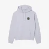 Camisola com capuz em malha polar de corte descontraído para homem