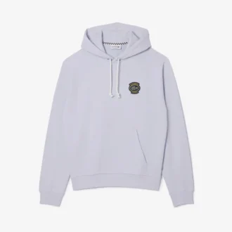 Camisola com capuz em malha polar de corte descontraído para homem