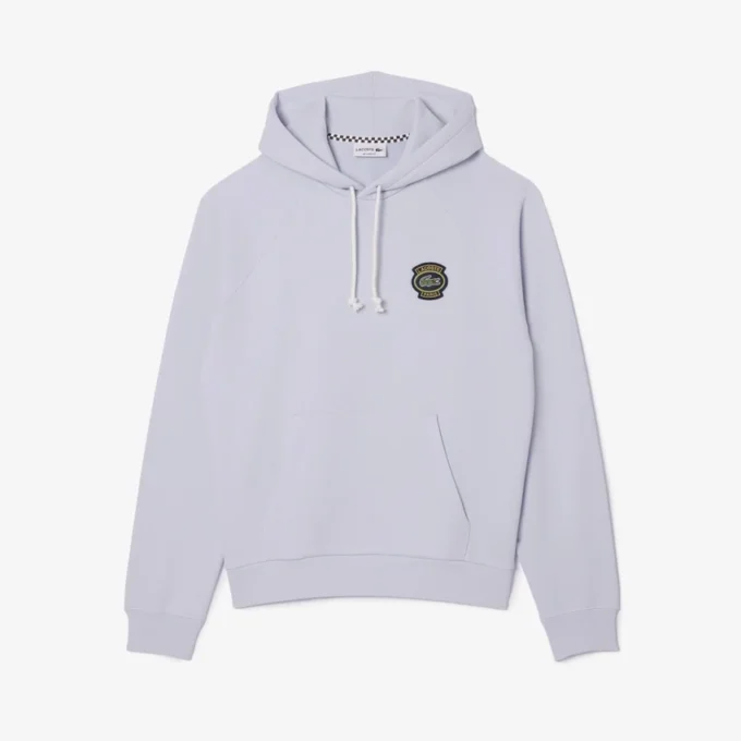 Camisola com capuz em malha polar de corte descontraído para homem