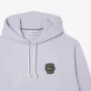 Camisola com capuz em malha polar de corte descontraído para homem