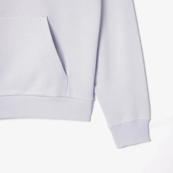 Camisola com capuz em malha polar de corte descontraído para homem
