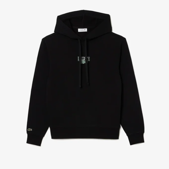 Camisola com capuz em malha polar de corte descontraído para mulher