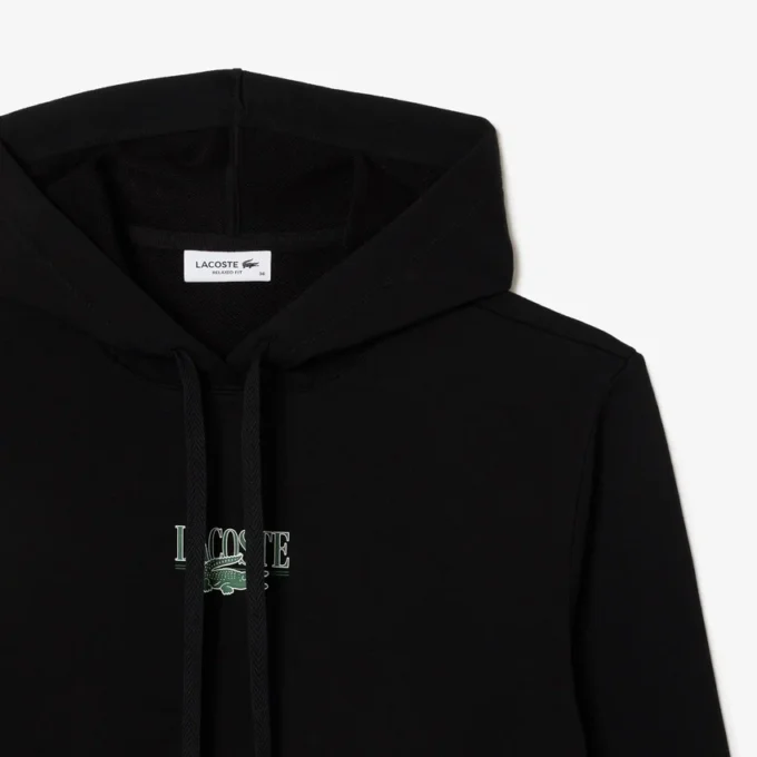 Camisola com capuz em malha polar de corte descontraído para mulher