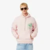 Camisola com capuz em malha polar estampada para homem