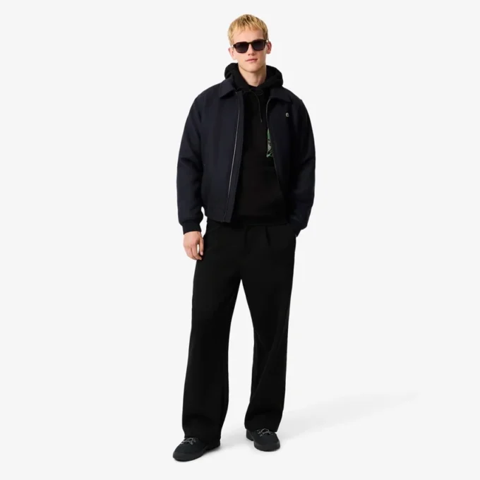 Camisola com capuz em malha polar estampada para homem