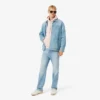 Camisola com capuz em malha polar estampada para homem