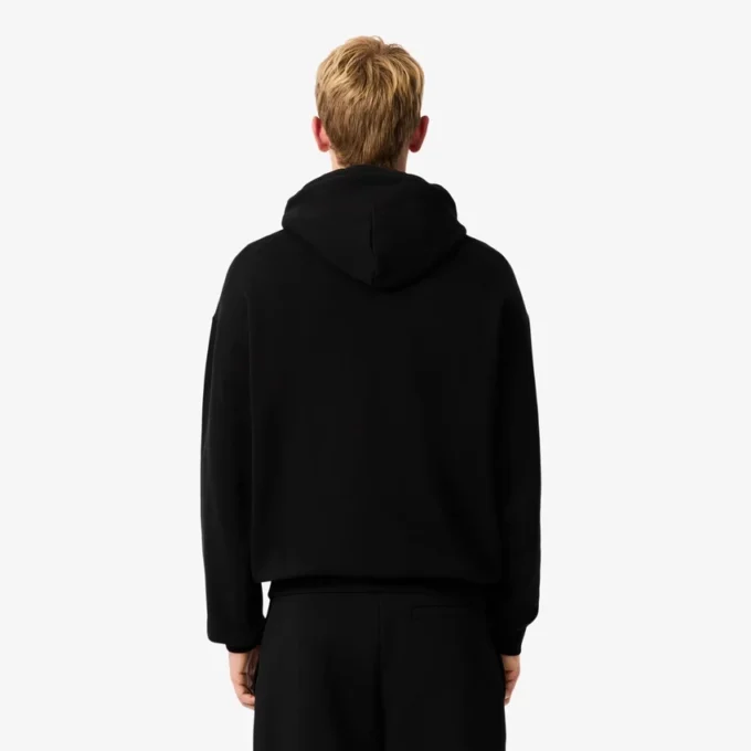 Camisola com capuz em malha polar estampada para homem