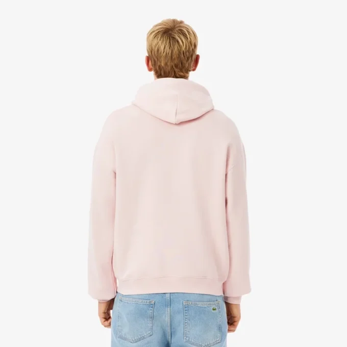 Camisola com capuz em malha polar estampada para homem