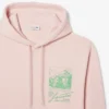 Camisola com capuz em malha polar estampada para homem