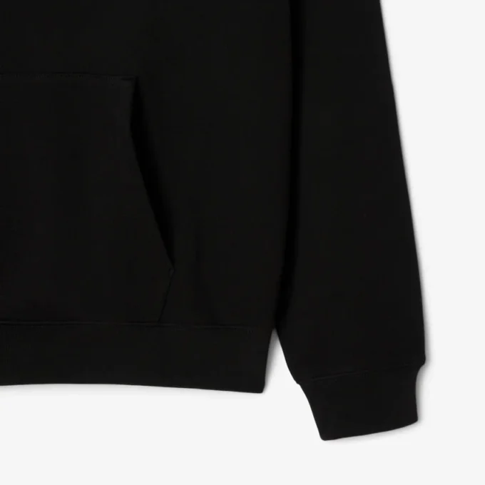 Camisola com capuz em malha polar estampada para homem