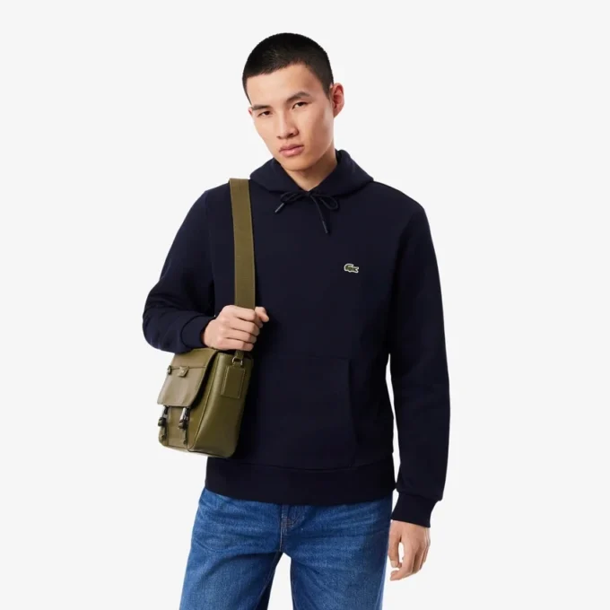 Camisola com capuz em malha polar para homem