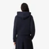 Camisola com capuz em piqué de corte descontraído para mulher