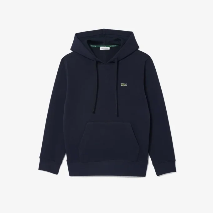 Camisola com capuz em piqué de corte descontraído para mulher
