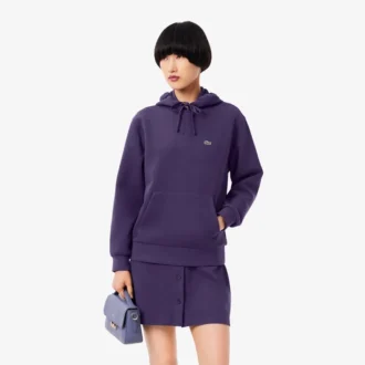 Camisola com capuz em piqué para mulher