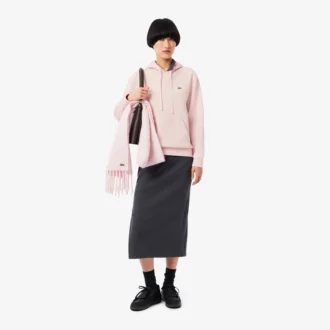 Camisola com capuz em piqué para mulher