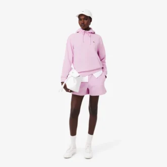 Camisola com capuz em piqué para mulher