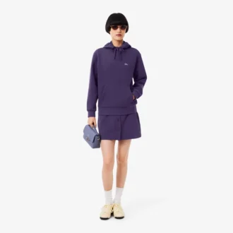 Camisola com capuz em piqué para mulher