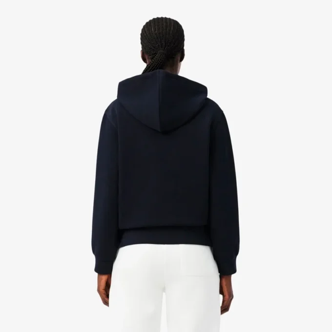 Camisola com capuz em piqué para mulher