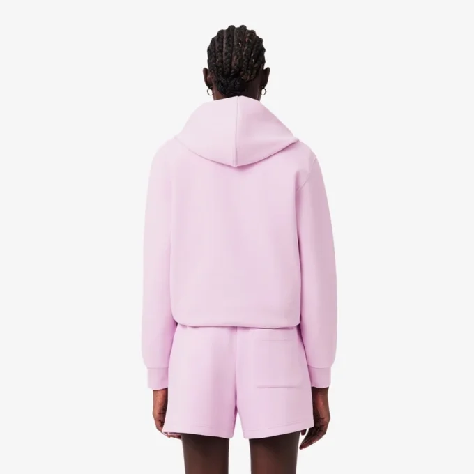 Camisola com capuz em piqué para mulher