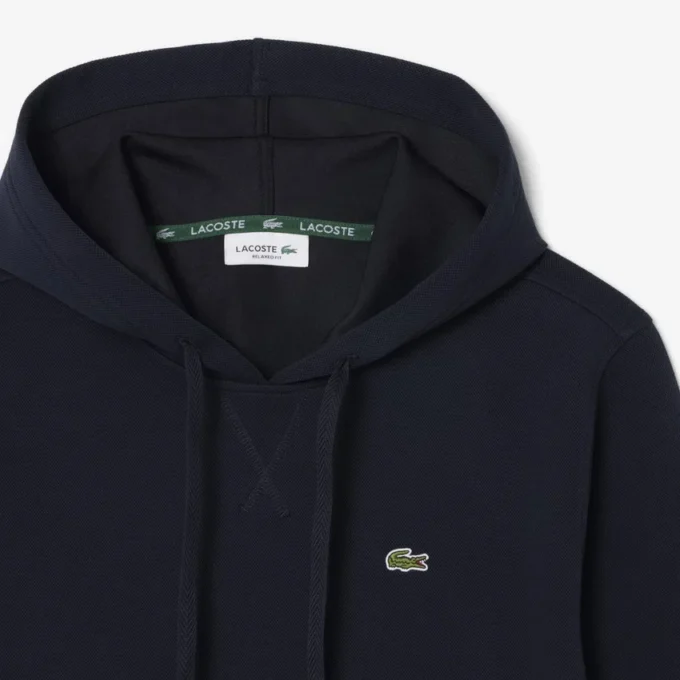 Camisola com capuz em piqué para mulher