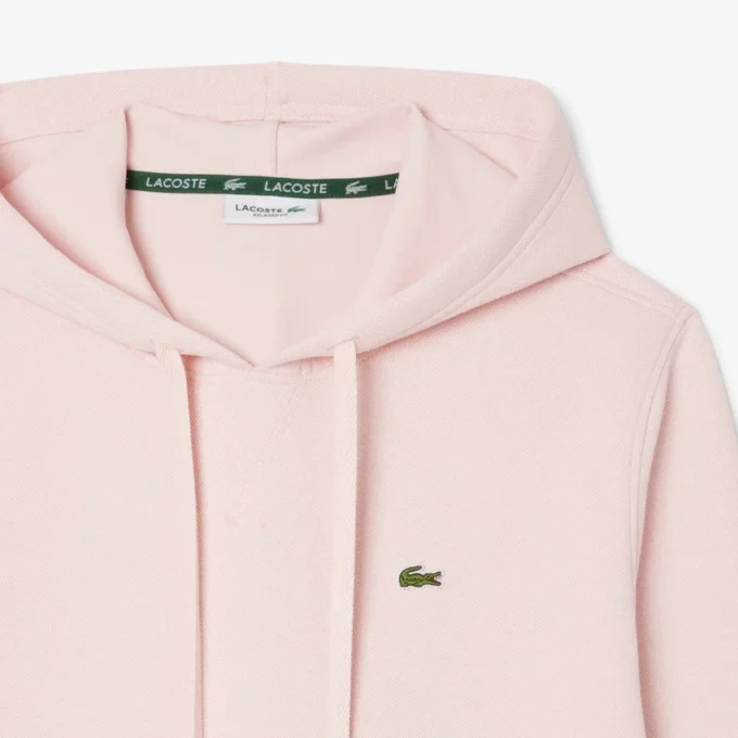Camisola com capuz em piqué para mulher