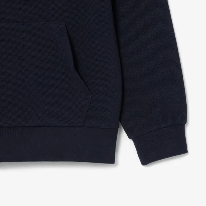 Camisola com capuz em piqué para mulher