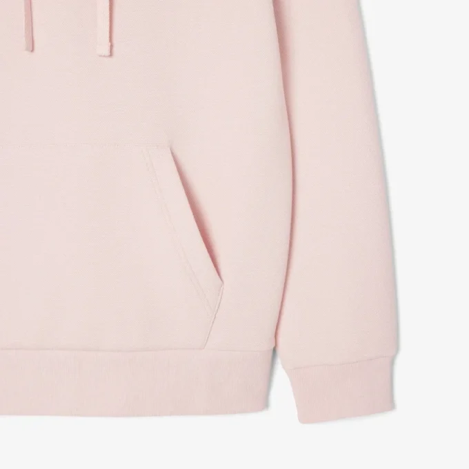 Camisola com capuz em piqué para mulher