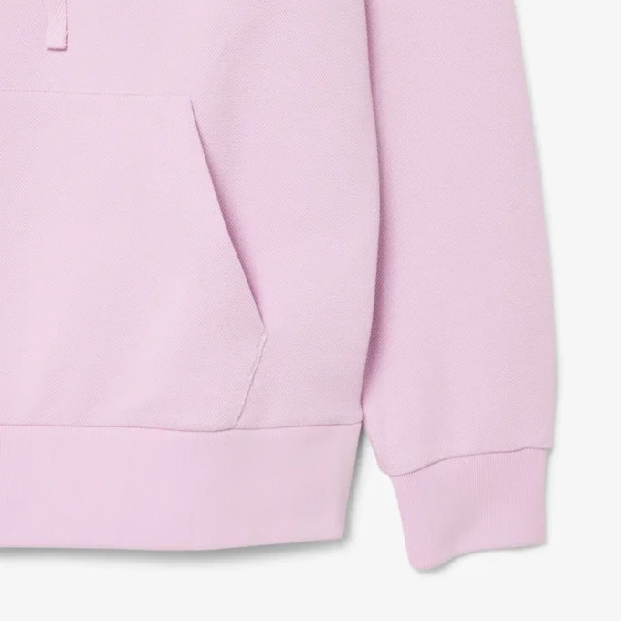 Camisola com capuz em piqué para mulher