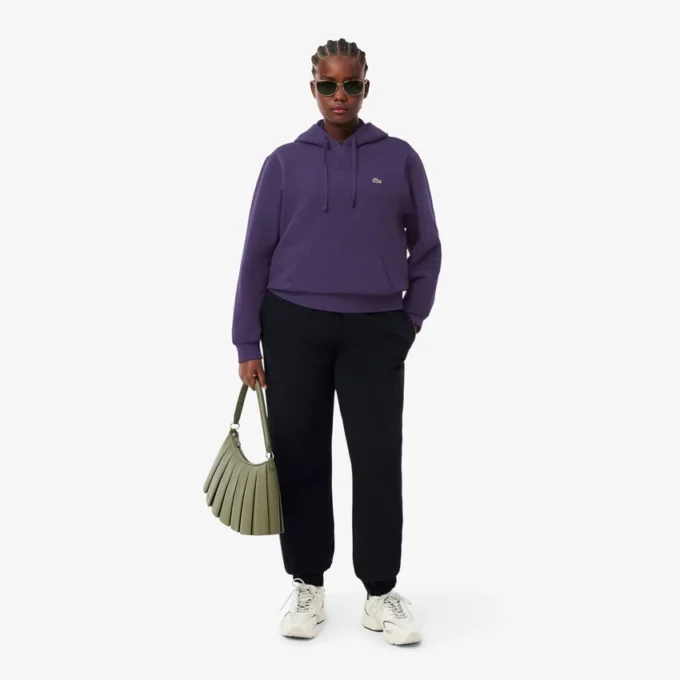 Camisola com capuz em piqué para mulher