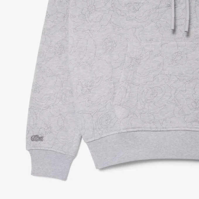 Camisola com capuz estampada de corte descontraído para homem