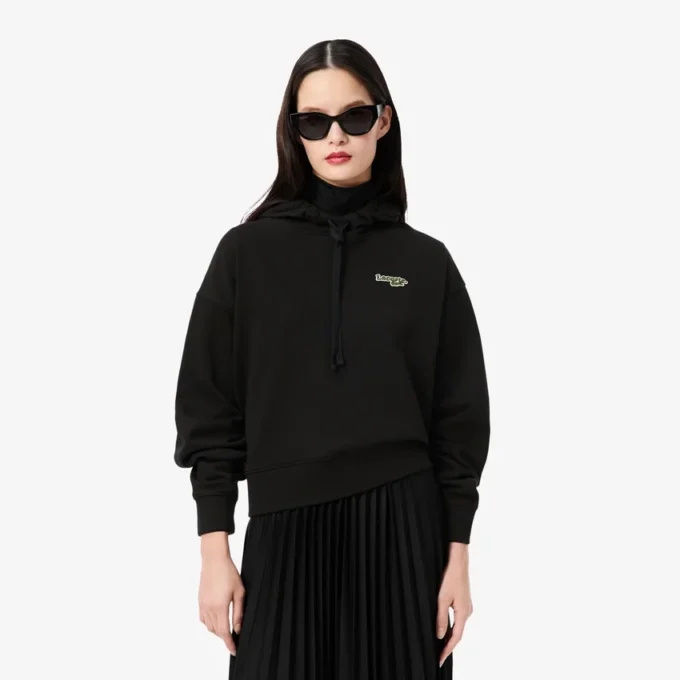 Camisola com capuz oversized com logótipo para mulher