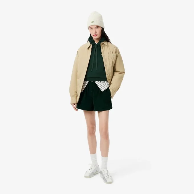 Camisola com capuz oversized com logótipo para mulher
