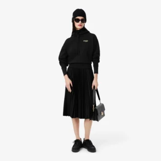 Camisola com capuz oversized com logótipo para mulher